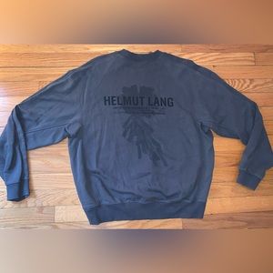 Helmut Lang Grey Graphic Limited Edition Floral Hoodie sweatshirt XS
